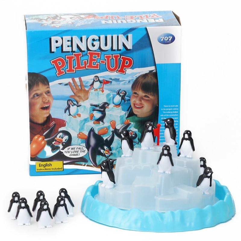 Party Games No Props - Iceberg Stacked Penguin Balanced Toys Board