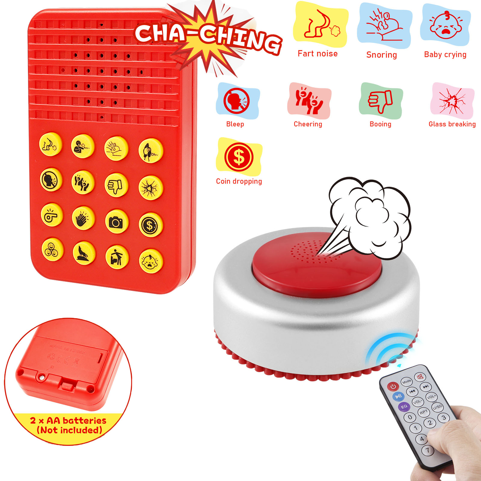 Party Games Gender Reveal - Funny Sound Effects Machine Remote Fart