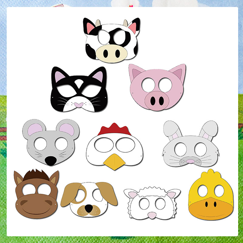 Party Games Gender Reveal - 10PCS Farm Theme Cartoon Animal Creative
