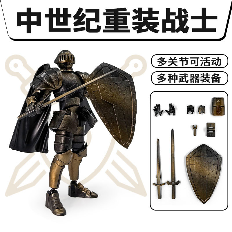 Party Games For Adults And Kids - Vintage Doll Medieval Warrior Multi-joint Movable
