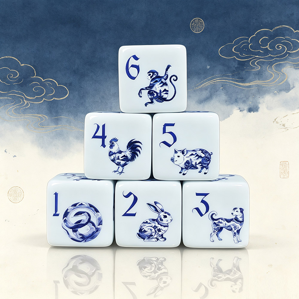 12Pcs 16MM D6 Printed Acrylic  - Zodiac Party Games 评论和价格
