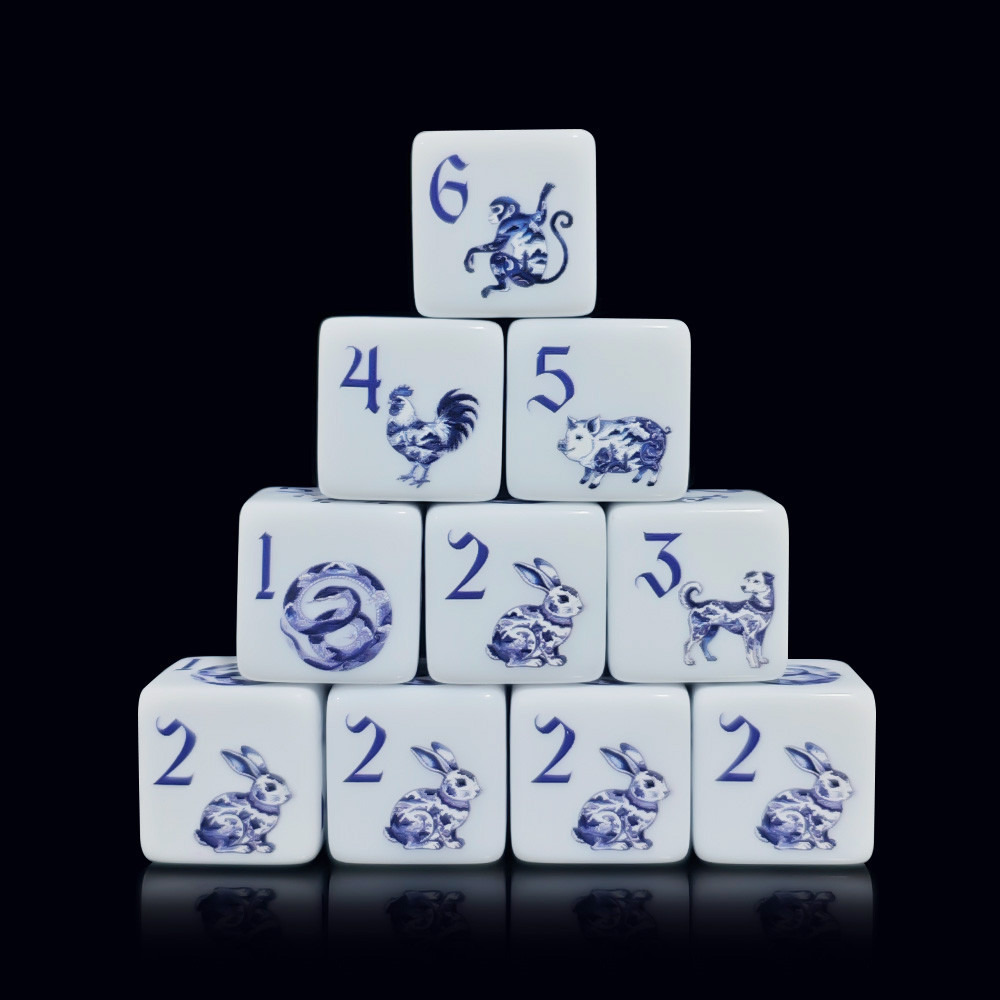 12Pcs 16MM D6 Printed Acrylic  - Zodiac Party Games 评论和价格