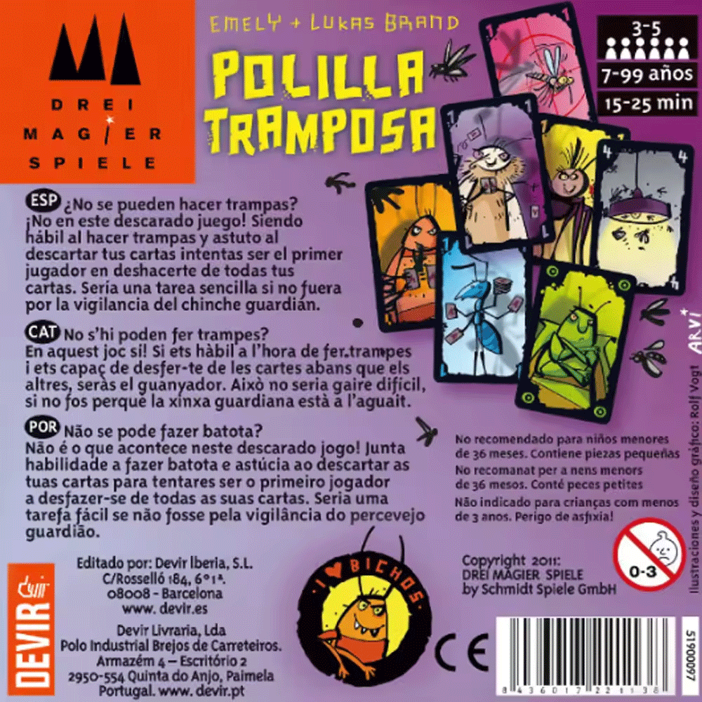 Cheating Moth Spanish Card Gam - Party Games Juegos De Mesa 评论和价格