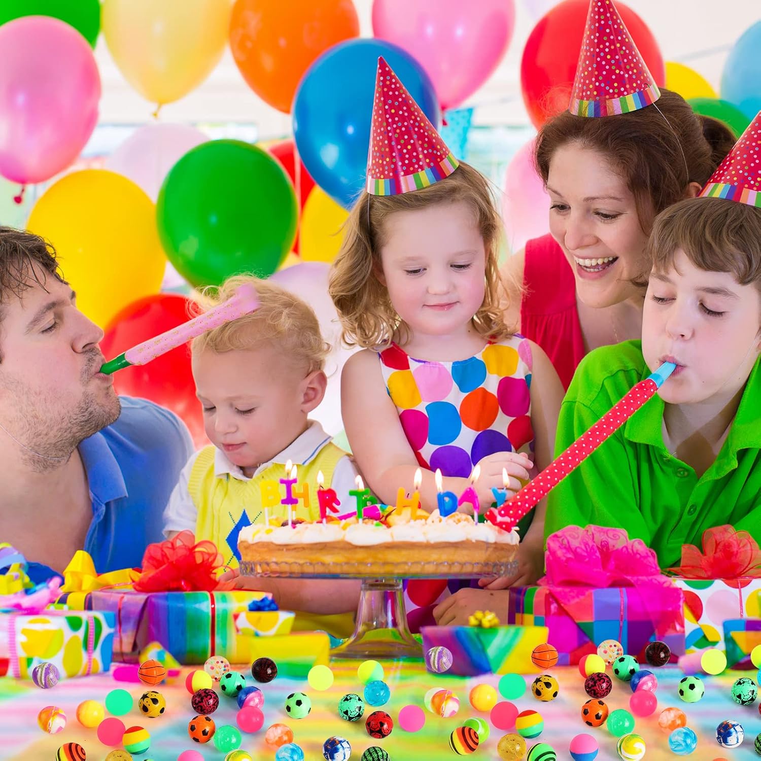 6/100PCS Halloween Bouncy Ball - Party Games Gender Reveal 评论和价格