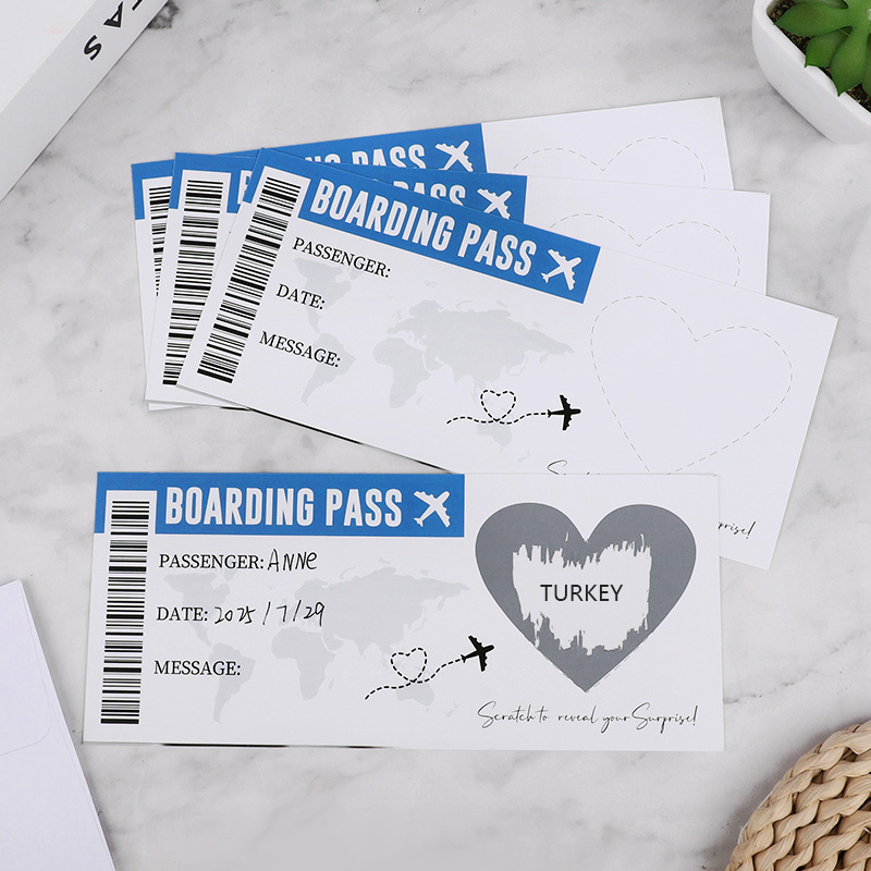 1Set Boarding Pass Scratch Off - Party Games Game Pass 评论和价格