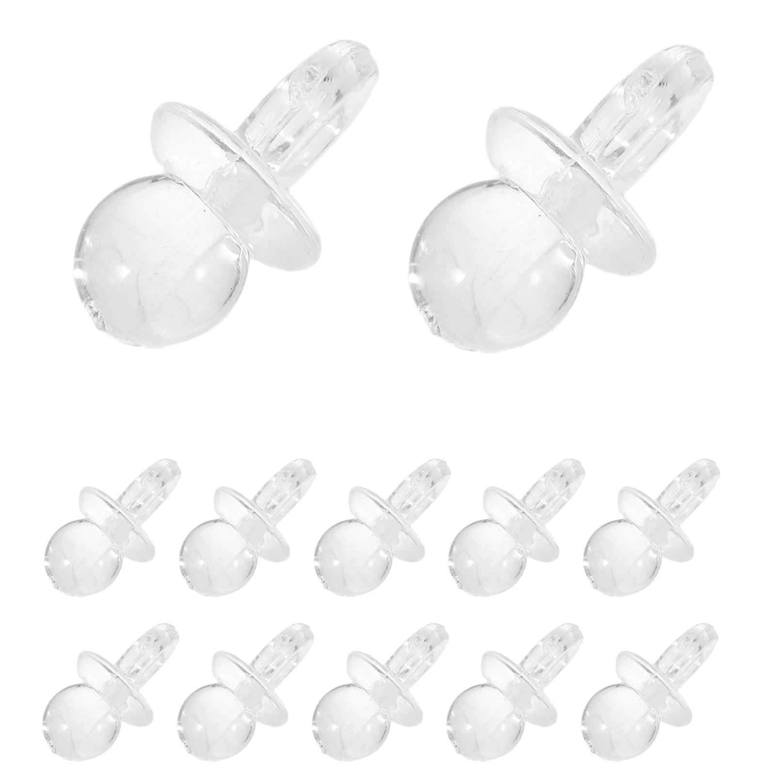 100Pcs Clear Acrylic Mini Paci - Party Games Gender Reveal 评论和价格