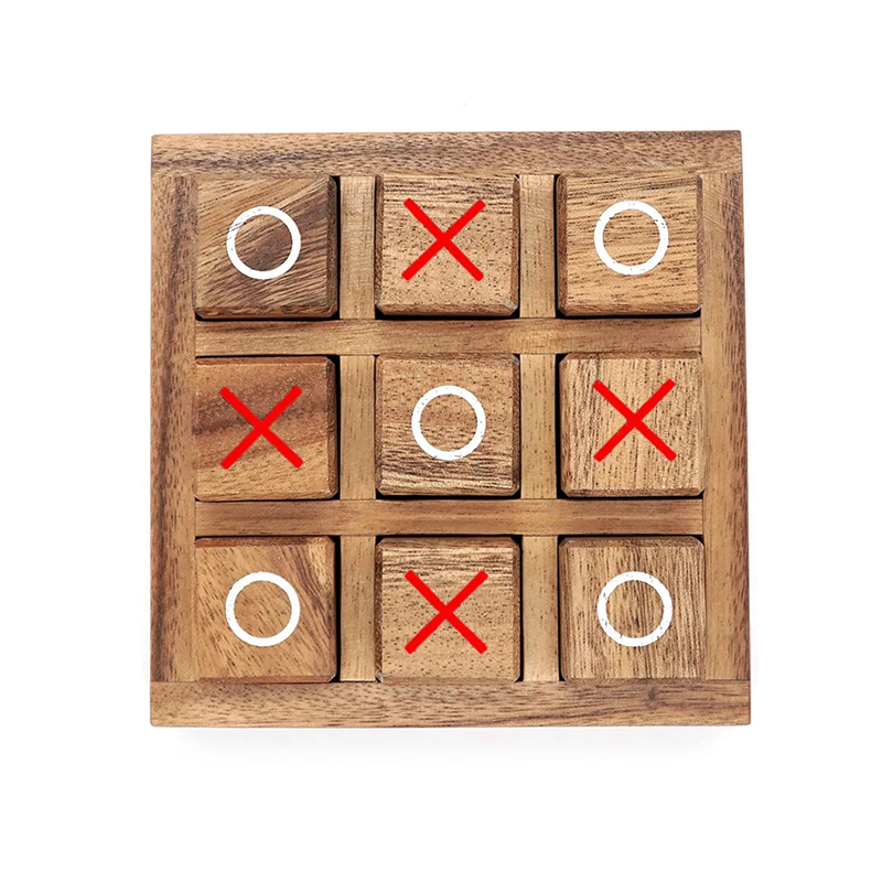 Wooden Tic Tac Toe Board Game  - Party Games Juegos De Mesa 评论和价格