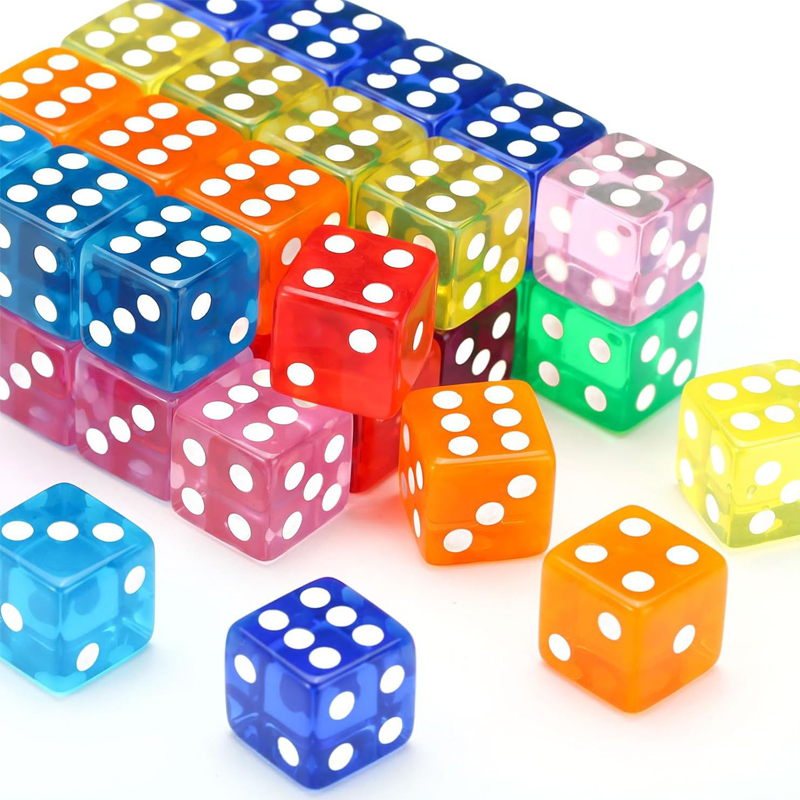 12PCS 16MM Transparent Dice Fo - Party Games Juegos De Mesa 评论和价格