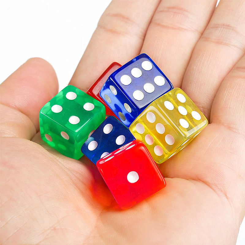 12PCS 16MM Transparent Dice Fo - Party Games Juegos De Mesa 评论和价格