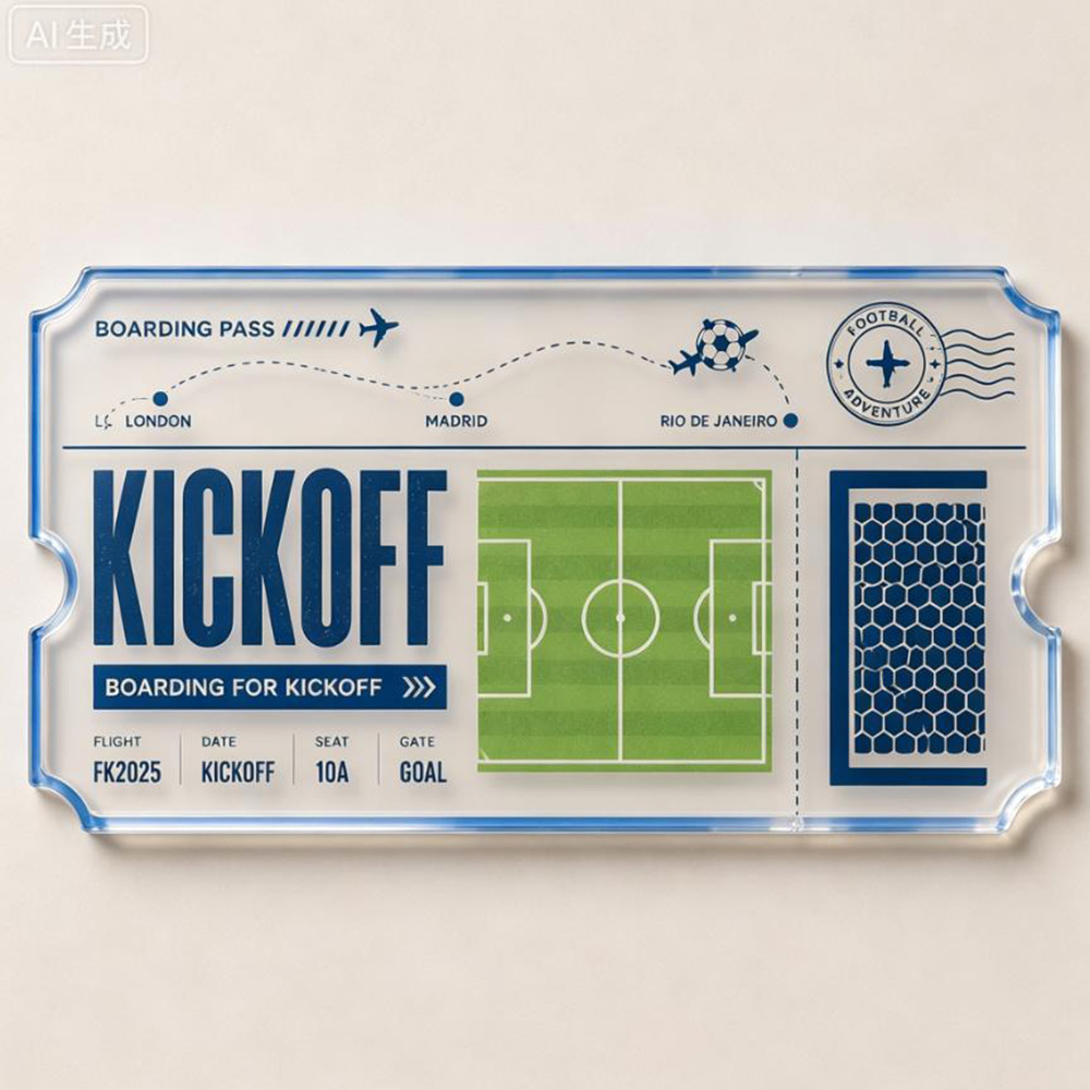 Soccer Travel Ticket Acrylic C - Party Games Game Pass 评论和价格