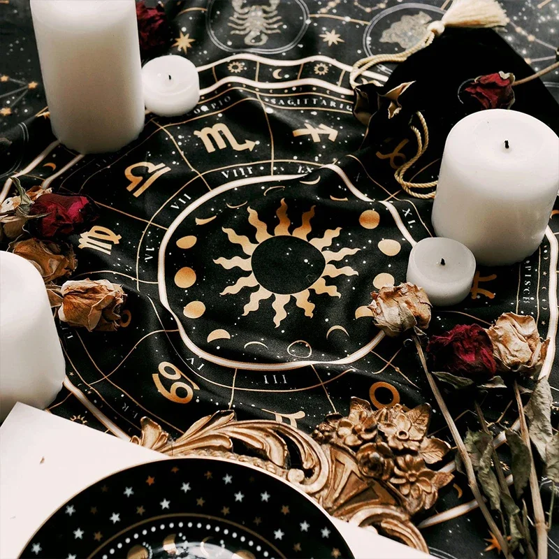 Tarot Cloth Zodiac Wheel Astro - Zodiac Party Games 评论和价格