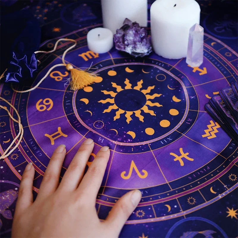 Tarot Cloth Zodiac Wheel Astro - Zodiac Party Games 评论和价格