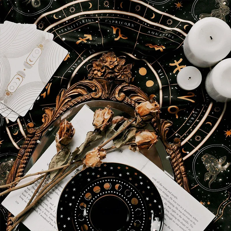 Tarot Cloth Zodiac Wheel Astro - Zodiac Party Games 评论和价格