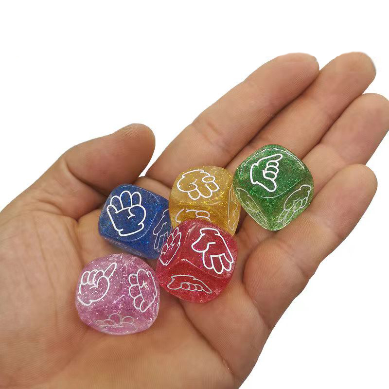 10PCS Glitter Dice 6 Sided 20M - Party Games Juegos De Mesa 评论和价格