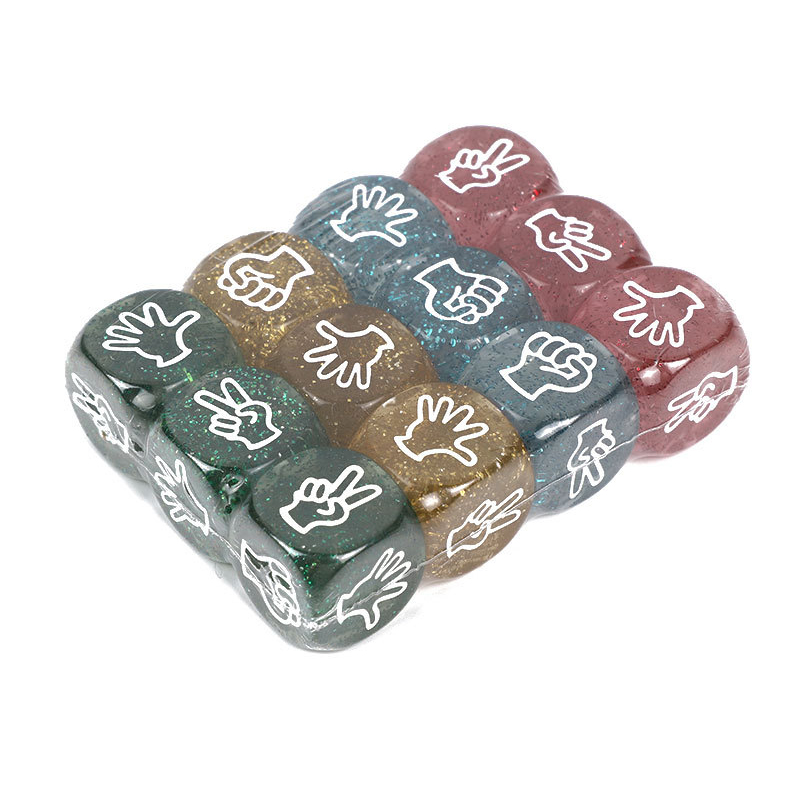 10PCS Glitter Dice 6 Sided 20M - Party Games Juegos De Mesa 评论和价格