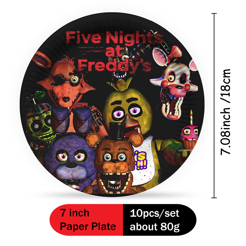 FNAF Themed Paper Plate Cups C - Party Games At Christmas 评论和价格