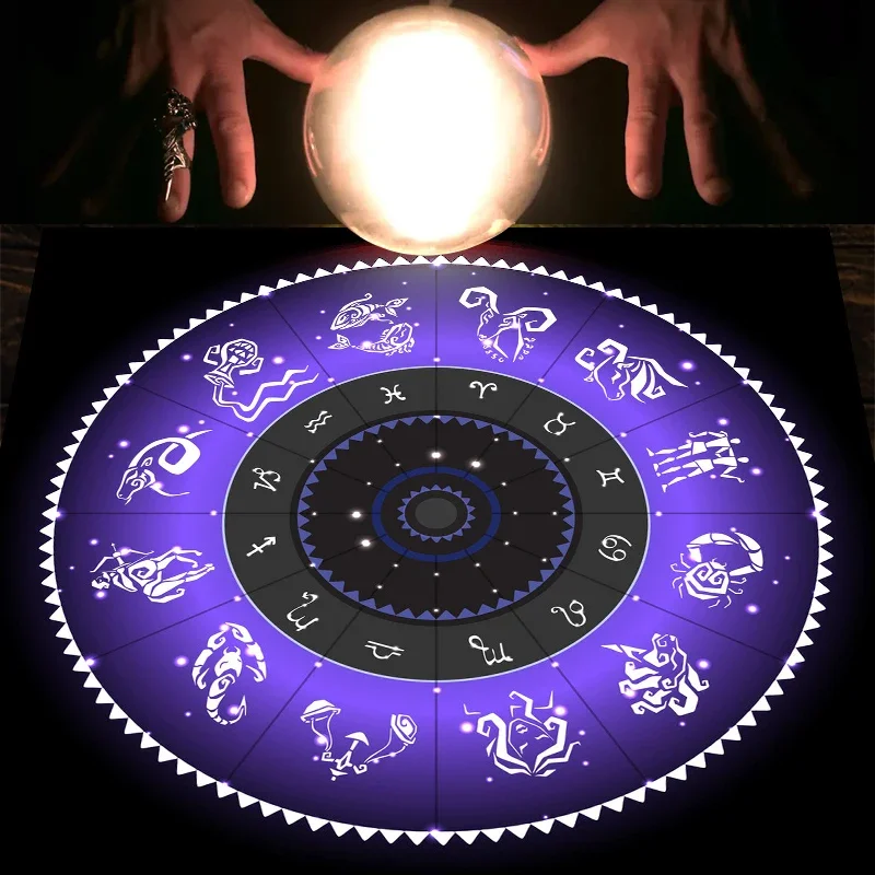 Tarot Cloth Purple Zodiac Whee - Zodiac Party Games 评论和价格
