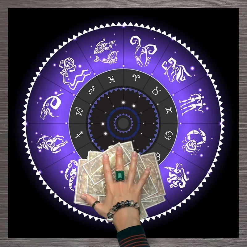 Tarot Cloth Purple Zodiac Whee - Zodiac Party Games 评论和价格