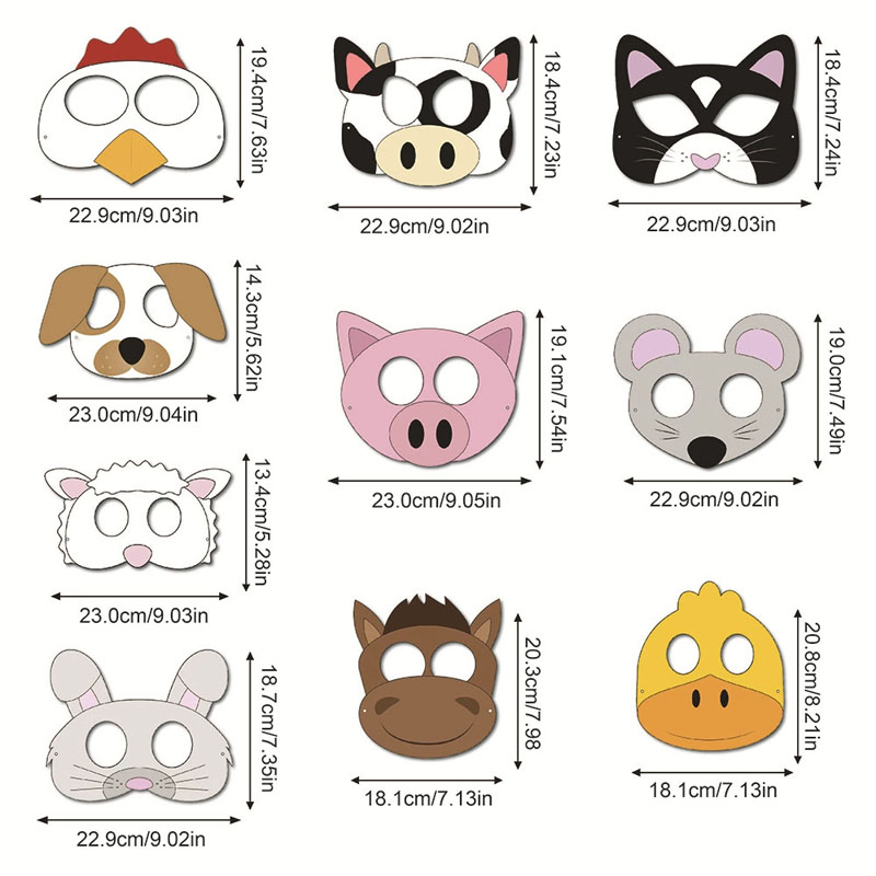 10PCS Farm Theme Cartoon Anima - Party Games Gender Reveal 评论和价格