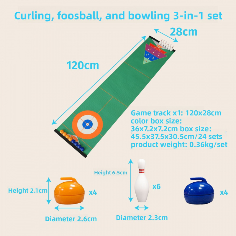 Curling Tabletop Game Set, Min - Party Games For Adults And Kids 评论和价格