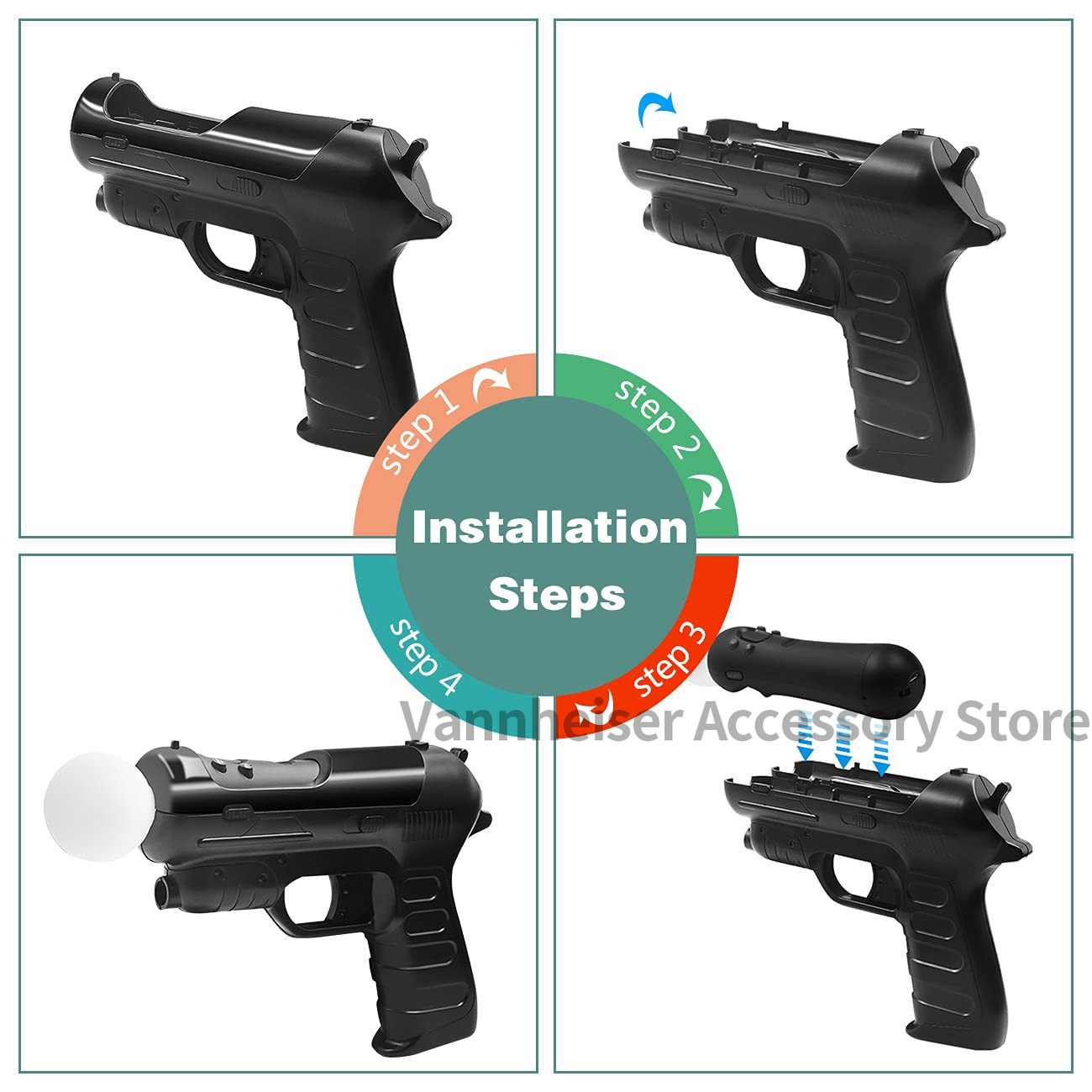 2PCS Somatosensory Handle Gun- - Party Games Playstation 评论和价格